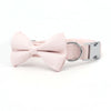 Personalized Light Rose Dog Bow Tie Collar & Leash