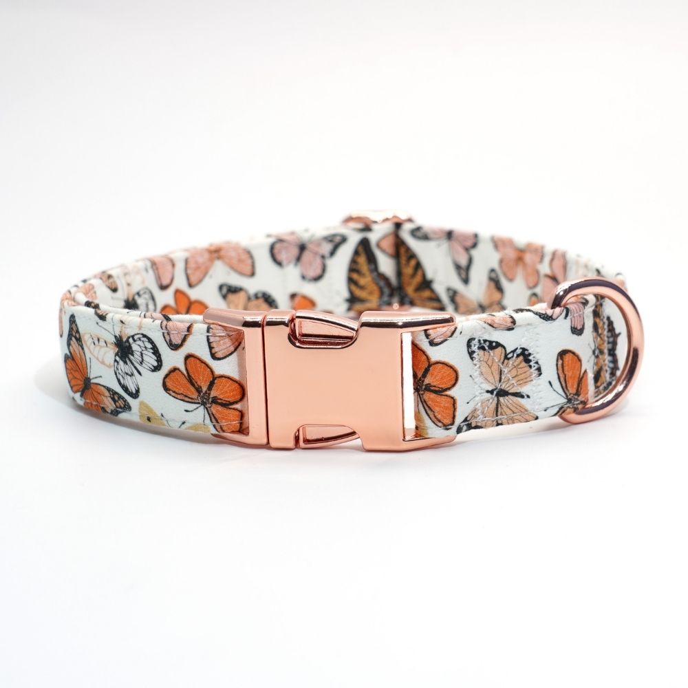 Personalized Butterflies Dog Flower Collar