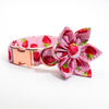 Personalized Strawberries Dog Flower Collar