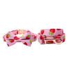 Personalized Strawberries Dog Bow Tie Collar & Leash