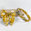 Load image into Gallery viewer, Personalized Yellow Flower Dog Sailor Bow Tie Collar