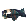 Load image into Gallery viewer, Personalized Gentleman&#39;s Plaid Dog Bow Tie Collar