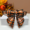 Autumn Spice Plaid Dog Sailor Bow Tie Collar