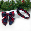 Kingston Plaid Dog Sailor Bow Tie Collar