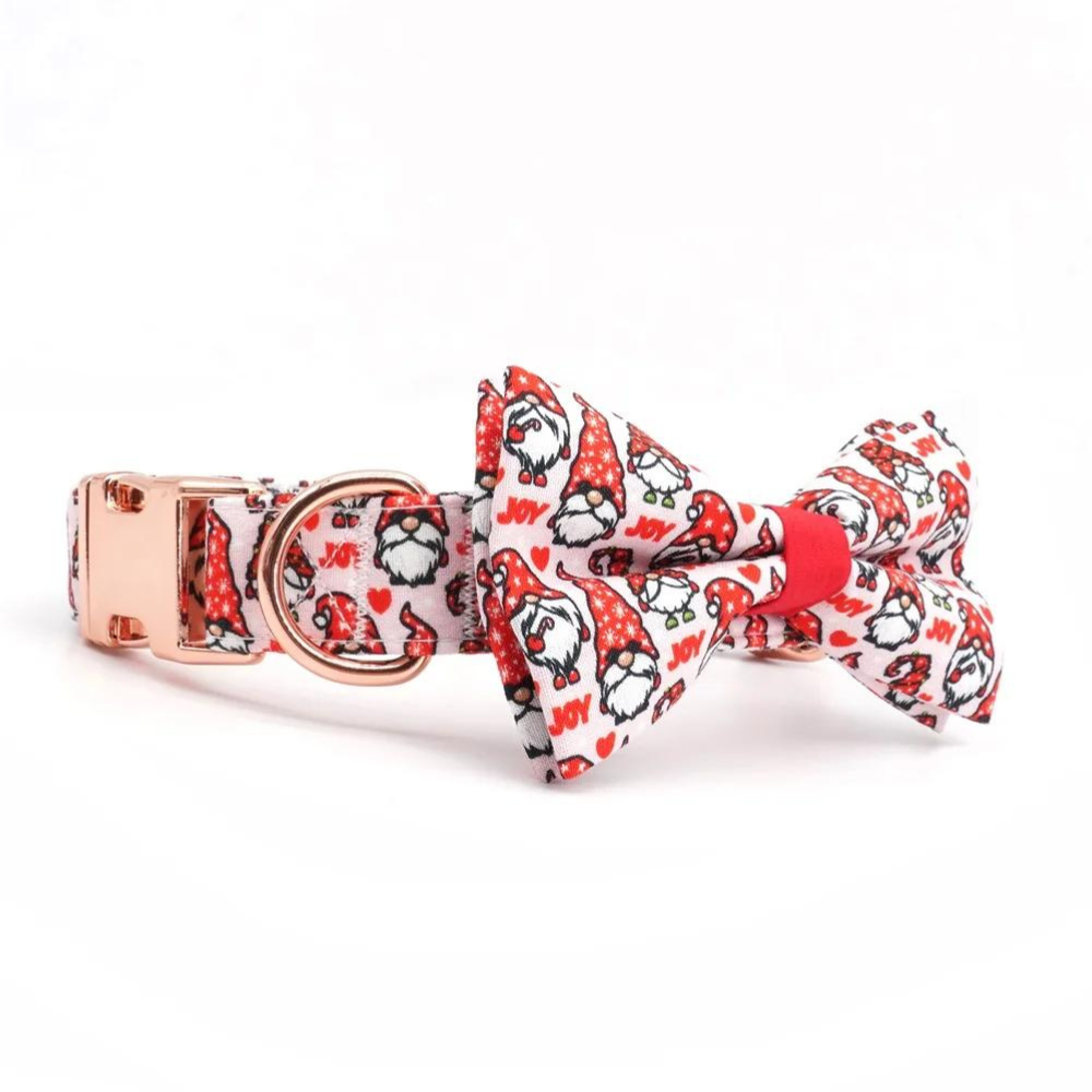 Personalized Jolly Santa Dog Bow Tie Collar