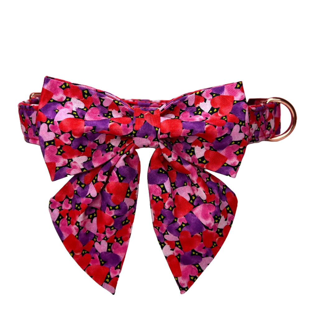 Heart Throb Dog Sailor Bow Tie Collar