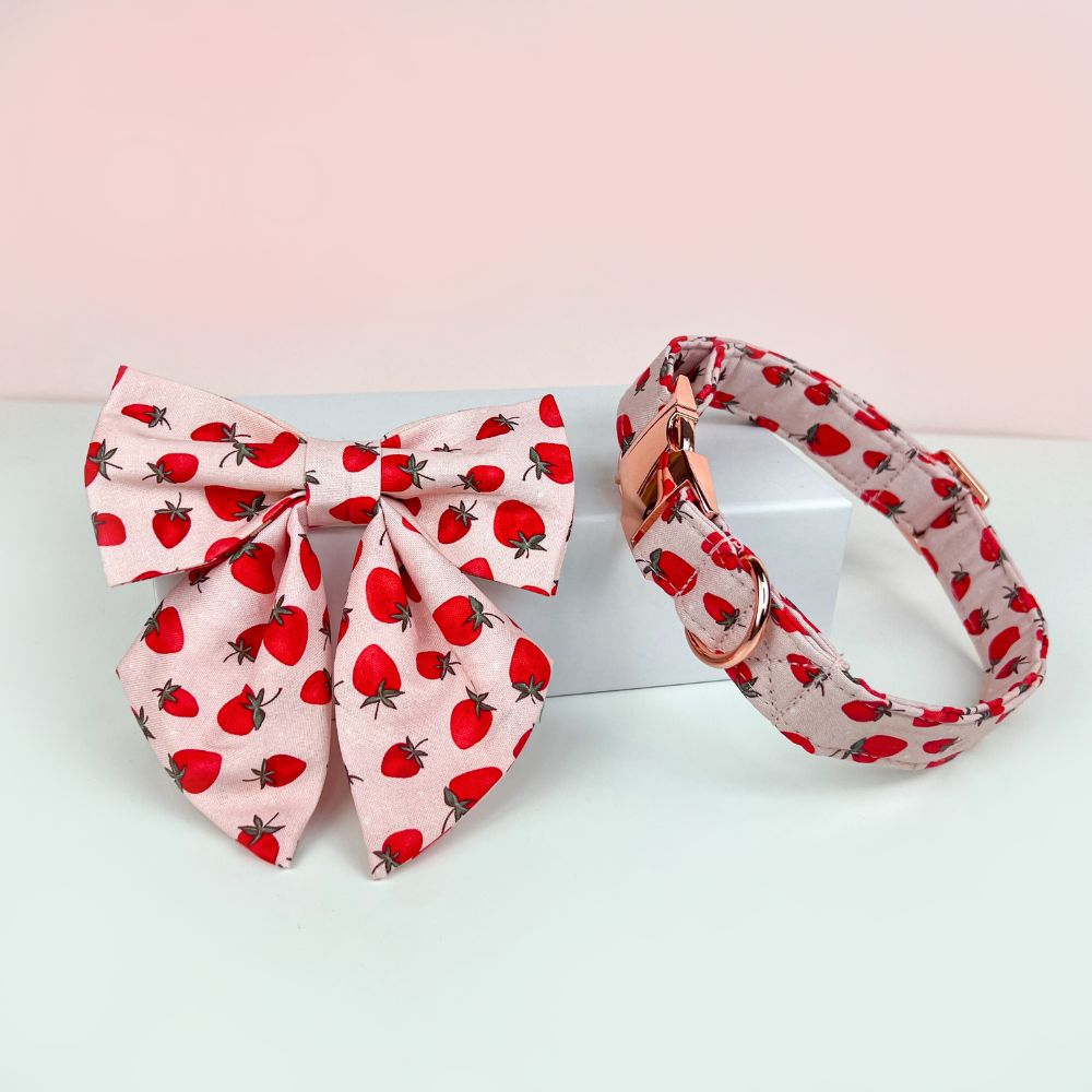 Strawberry Sailor Bow Tie Collar