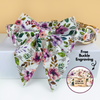 Personalized Wild Grasses Dog Sailor Bow Tie Collar