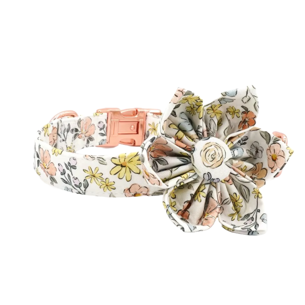 Personalized Meadow Dog Flower Collar