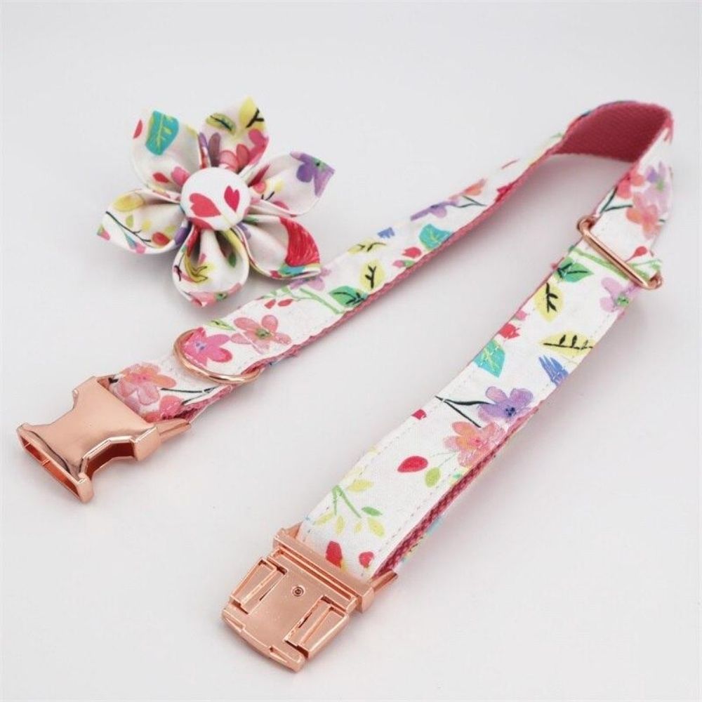 Personalized Blossom Dog Flower Collar & Leash