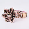 Load image into Gallery viewer, Personalized Pink Leopard Dog Flower Collar