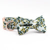 Load image into Gallery viewer, Personalized Yellow Mistletoe Bow Tie Collar &amp; Leash
