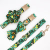 Load image into Gallery viewer, Personalized Floral Lemon-Orange  Flower Collar &amp; Leash