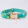 Load image into Gallery viewer, Personalized Turquoise Pineapple Dog Bow Tie Collar &amp; Leash