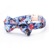Load image into Gallery viewer, Personalized Spring Floral Dog Bow Tie Collar