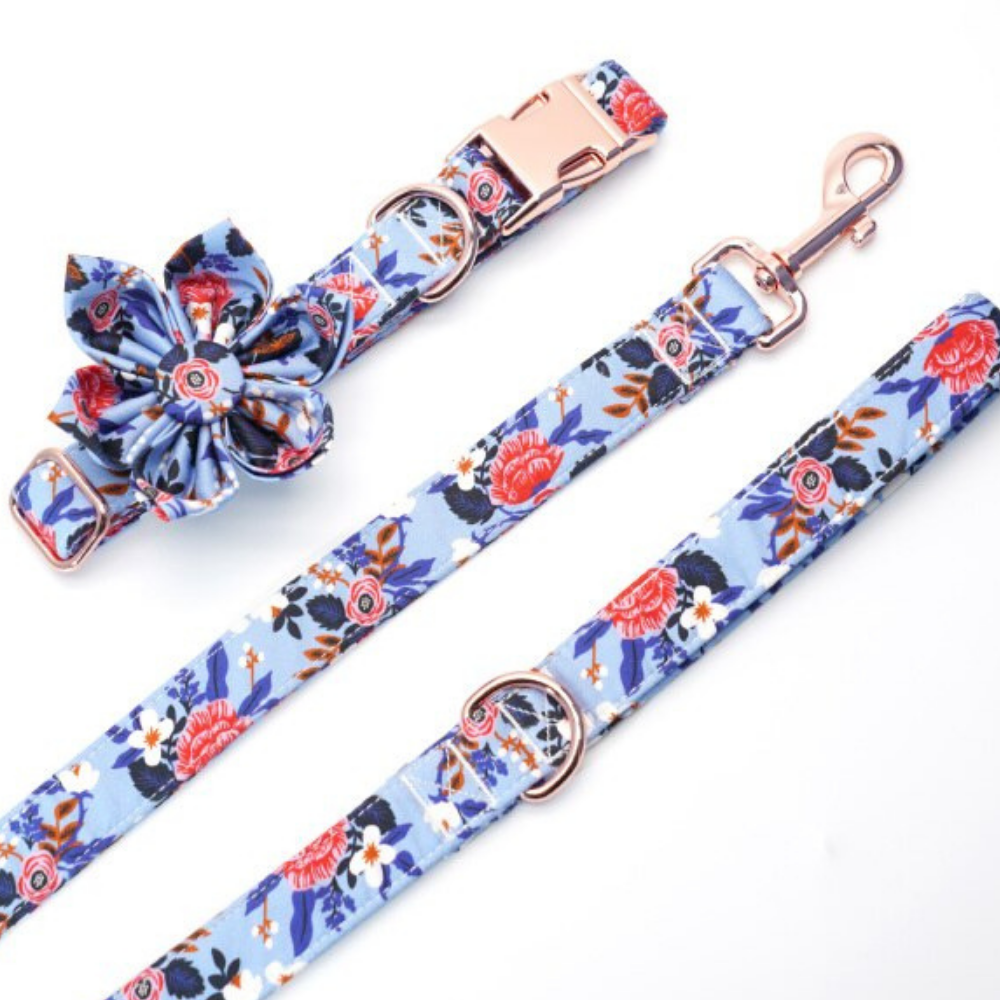 Personalized Spring Floral Dog Flower Collar