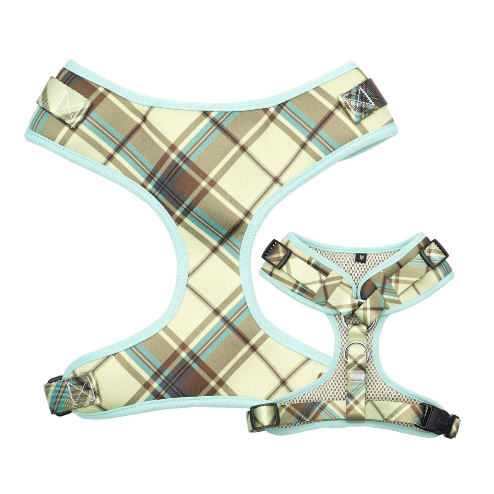 Adjustable Harness - Colorful Green Stripes