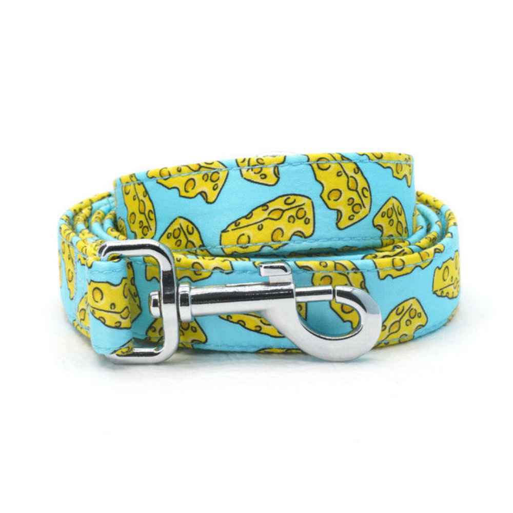 Personalized Cheese Dog Bow Tie Collar & Leash