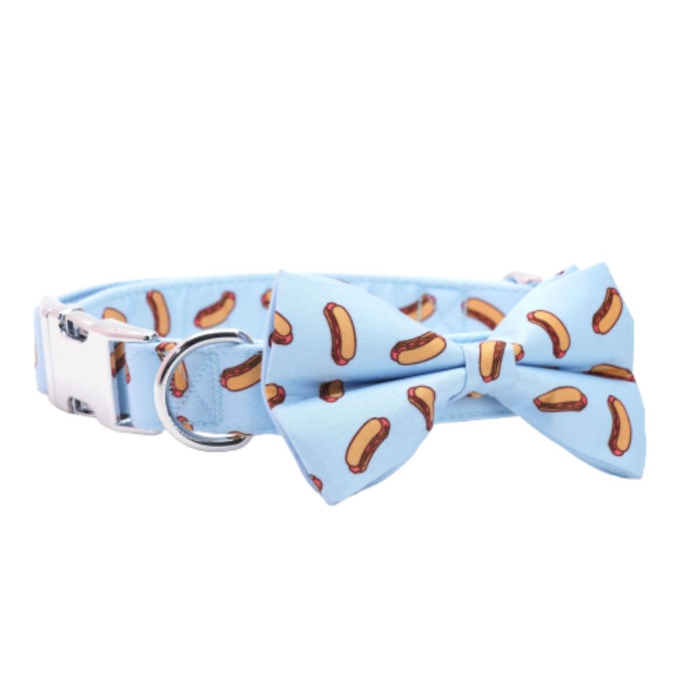 Personalized Hot Dog Bow Tie Collar