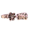 Personalized Pink Leopard Dog Flower Collar & Leash