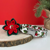 Load image into Gallery viewer, Personalized Under the Mistletoe Dog Flower Collar &amp; Leash