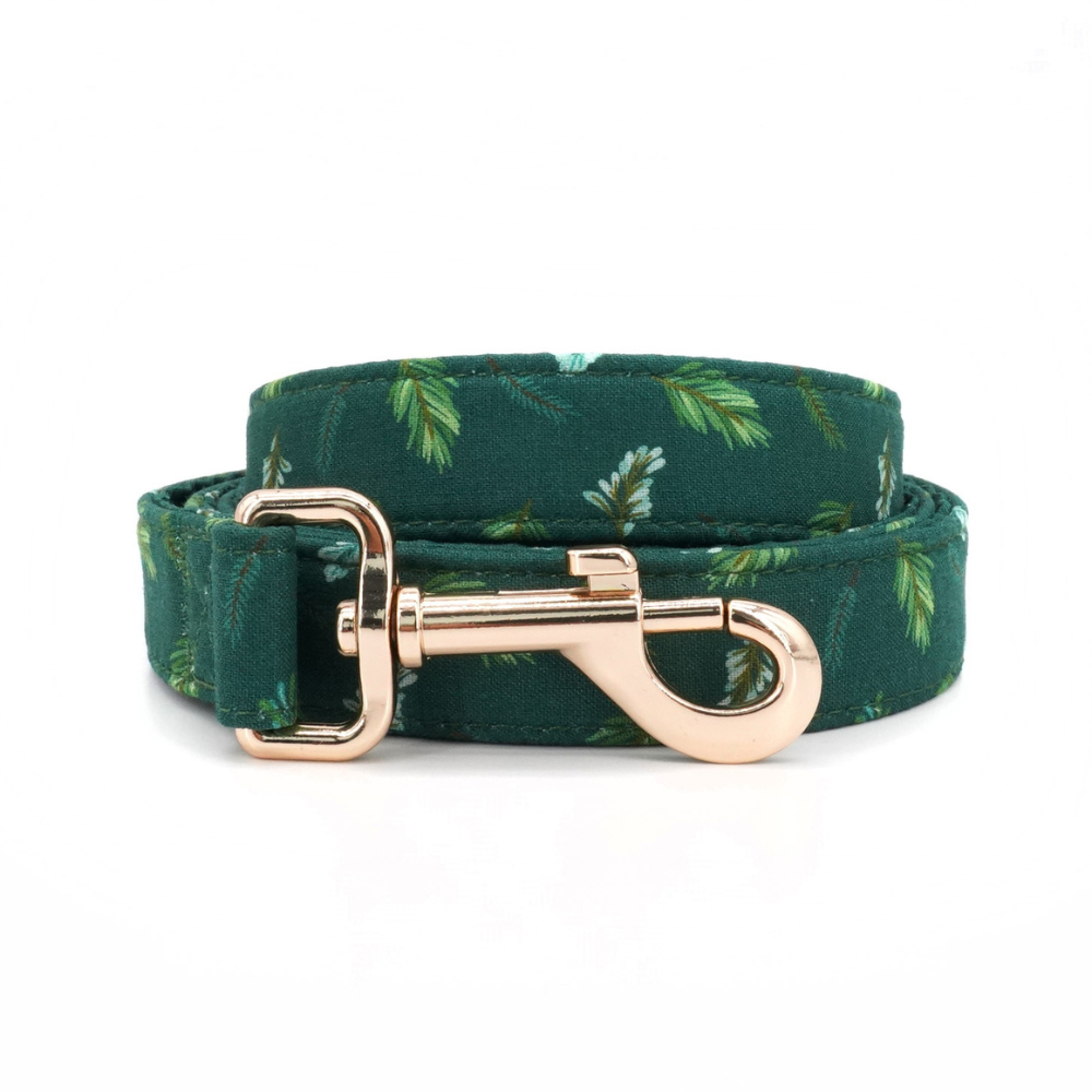 Personalized Pine Boughs Dog Flower Collar