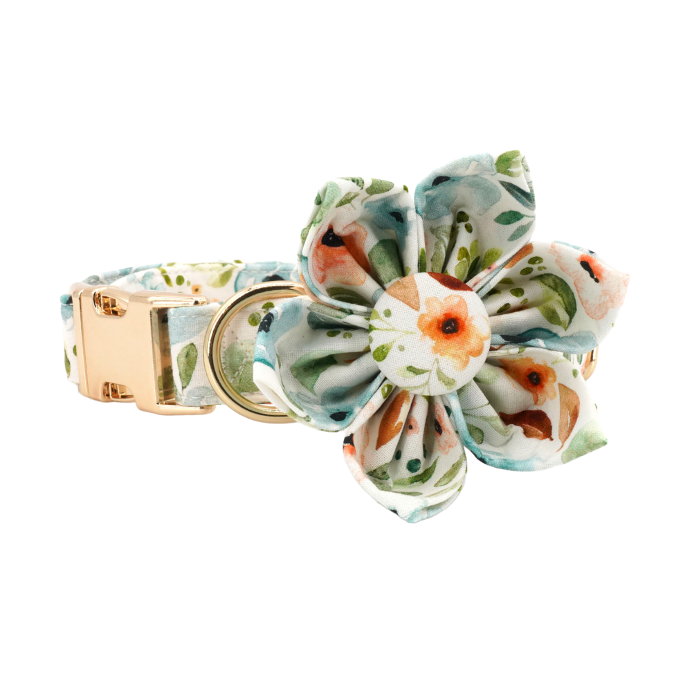 Personalized Fable Floral Dog Flower Collar