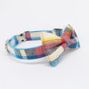 Personalized Dog Classy Plaid Bow Tie Collar & Leash