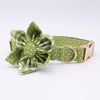 Personalized Glow Green Dog Flower Collar