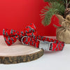 Personalized Holiday Trees Dog Bow Tie Collar & Leash
