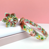 Personalized Tropical Flowers Dog Flower Collar