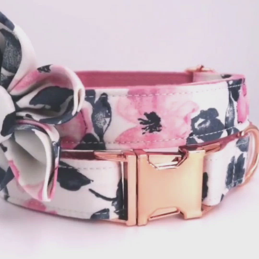 Personalized Ivy Flower Dog Collar & Leash