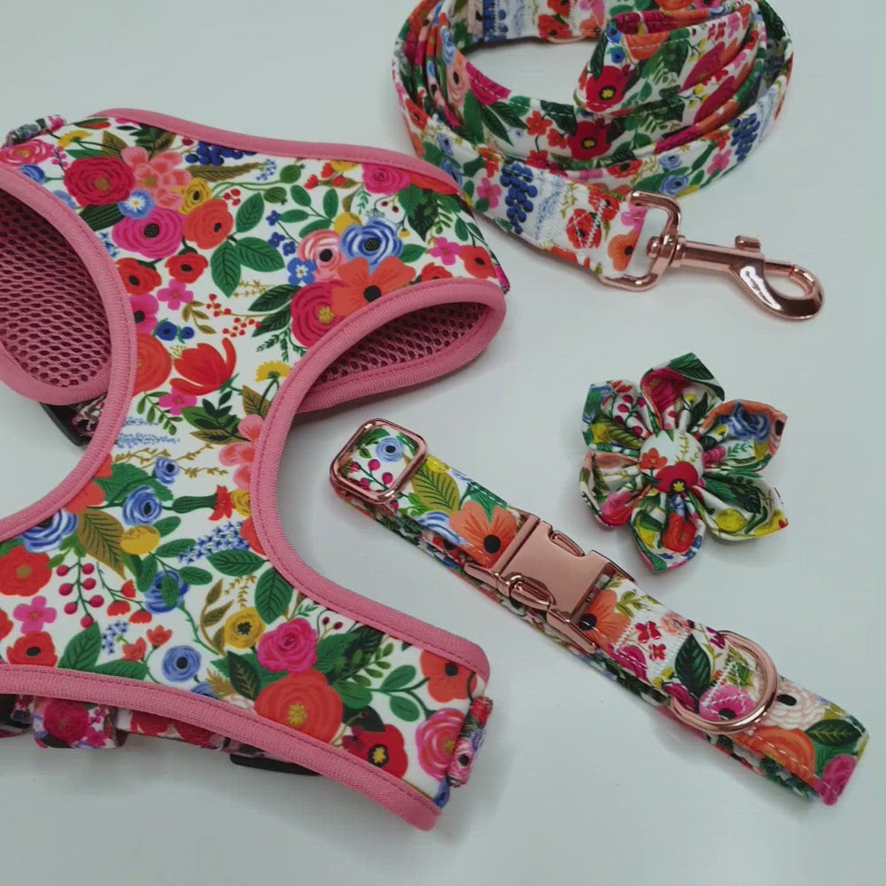 Personalized Petite Petals  Dog Flower Collar & Leash