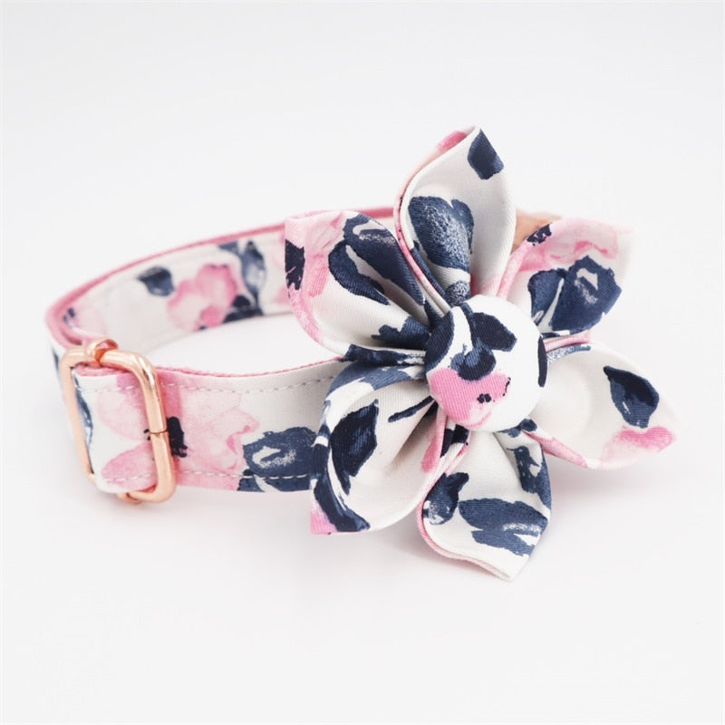 Personalized Ivy Flower Dog Collar