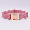 Load image into Gallery viewer, Personalized Pink Glow Dog Classy Bow Tie Collar