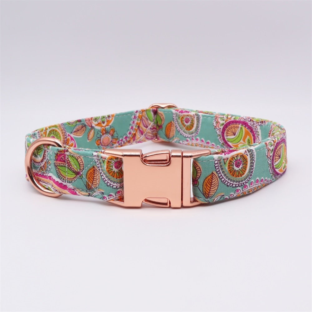 Personalized Paisley Dog Bow Tie Collar