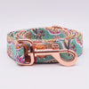 Load image into Gallery viewer, Personalized Paisley Dog Flower Collar &amp; Leash
