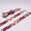Personalized Autumn Plaid  Dog Bow Tie Collar