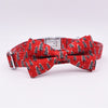Personalized Holiday Trees Dog Bow Tie Collar & Leash