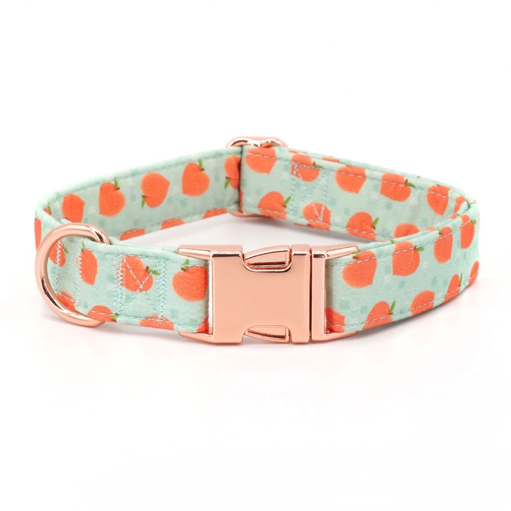 Personalized Peaches Dog Bow Tie Collar & Leash