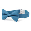 Personalized Navy Blue Dog Bow Tie Collar & Leash
