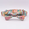 Load image into Gallery viewer, Personalized Paisley Dog Bow Tie Collar &amp; Leash